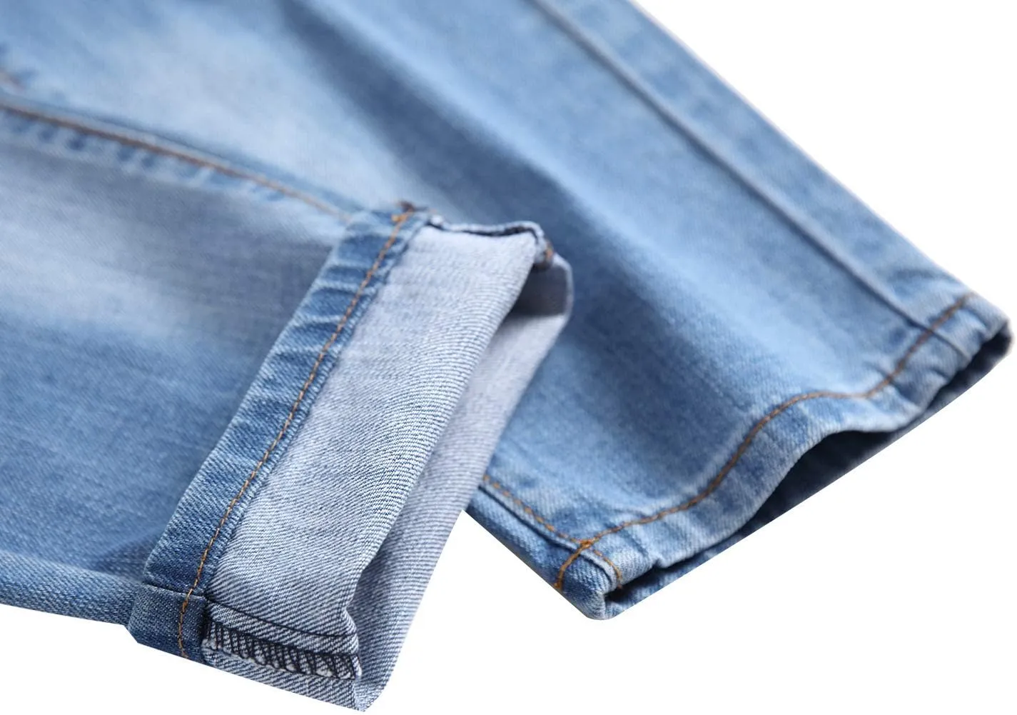 Baylvn Men's Ripped Distressed Destroyed Straight Slim Fit Jeans Skinny Casual Fashion Denim Pants