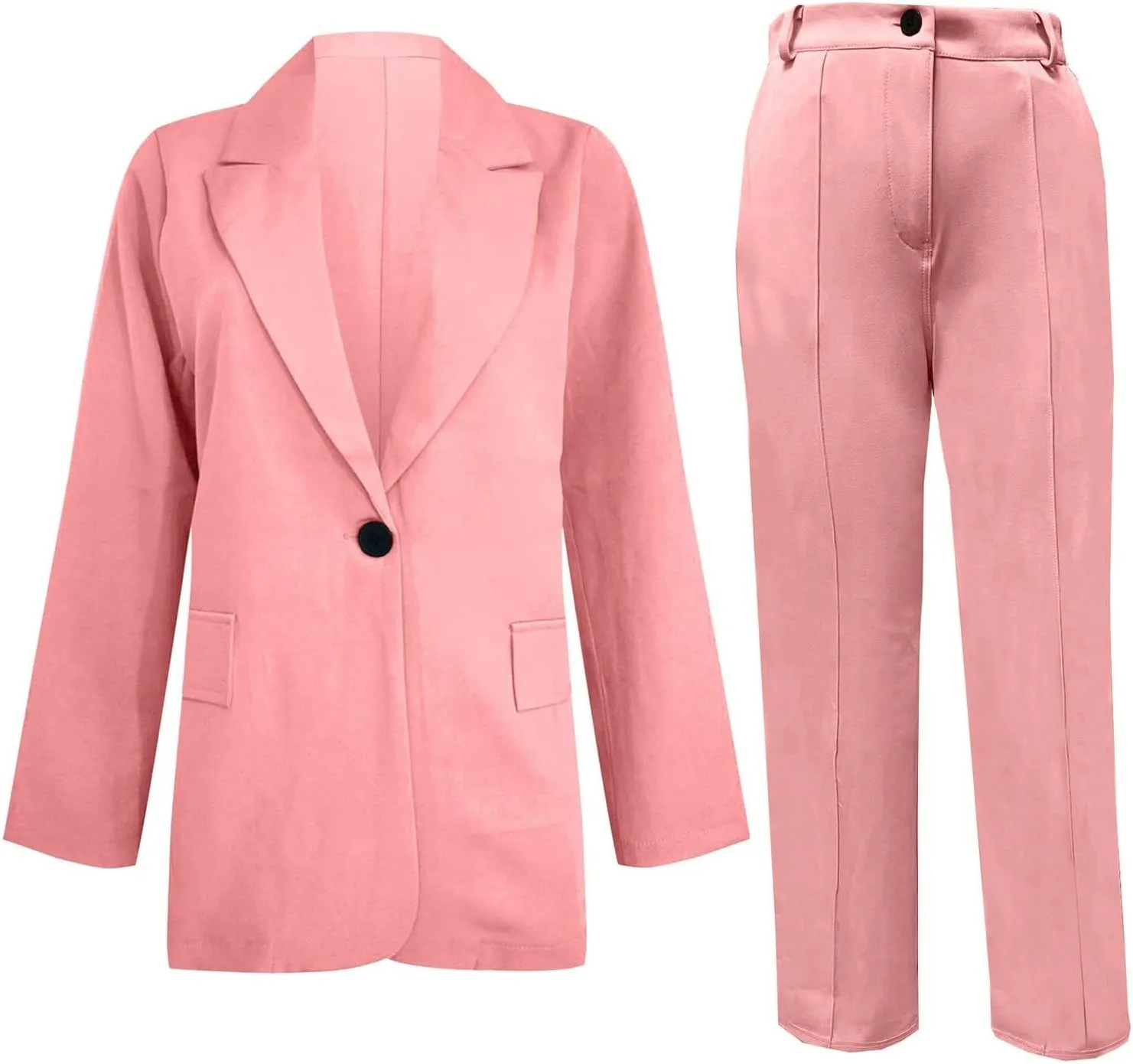 Blazer Sets Women 2 Piece Outfits Business Casual Outfits 2025 Dressy Casual Pant Suits Plus Size Wide Pants Suit Set