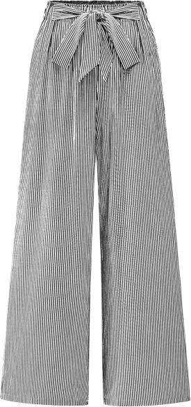 BTFBM Womens Striped Wide Leg Pants Dressy High Waist Trousers Business Casual Loose Flowy Tie Knot Palazzo Pants