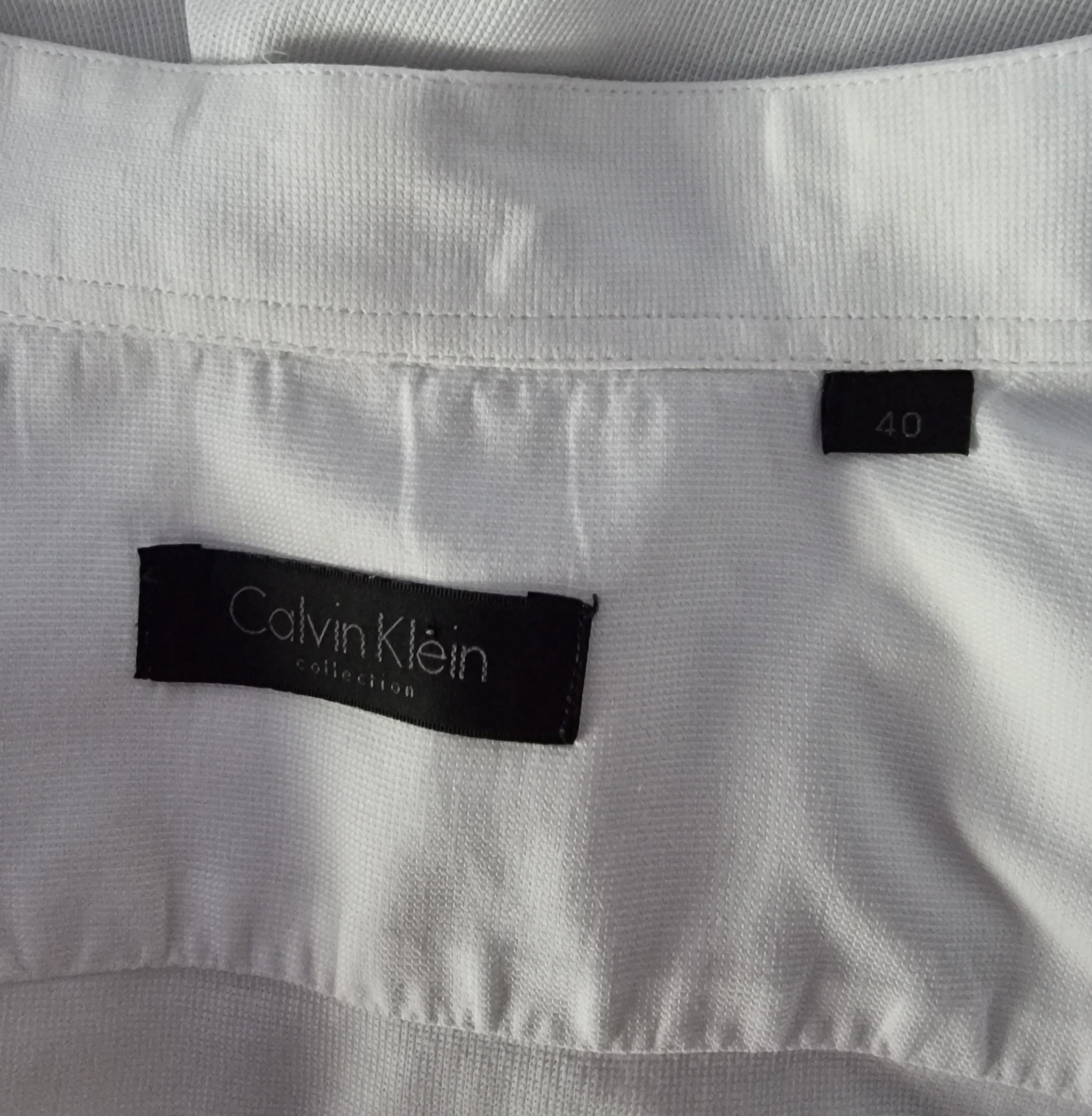 Calvin Klein Men's White Formal Cotton Shirt UK L 40