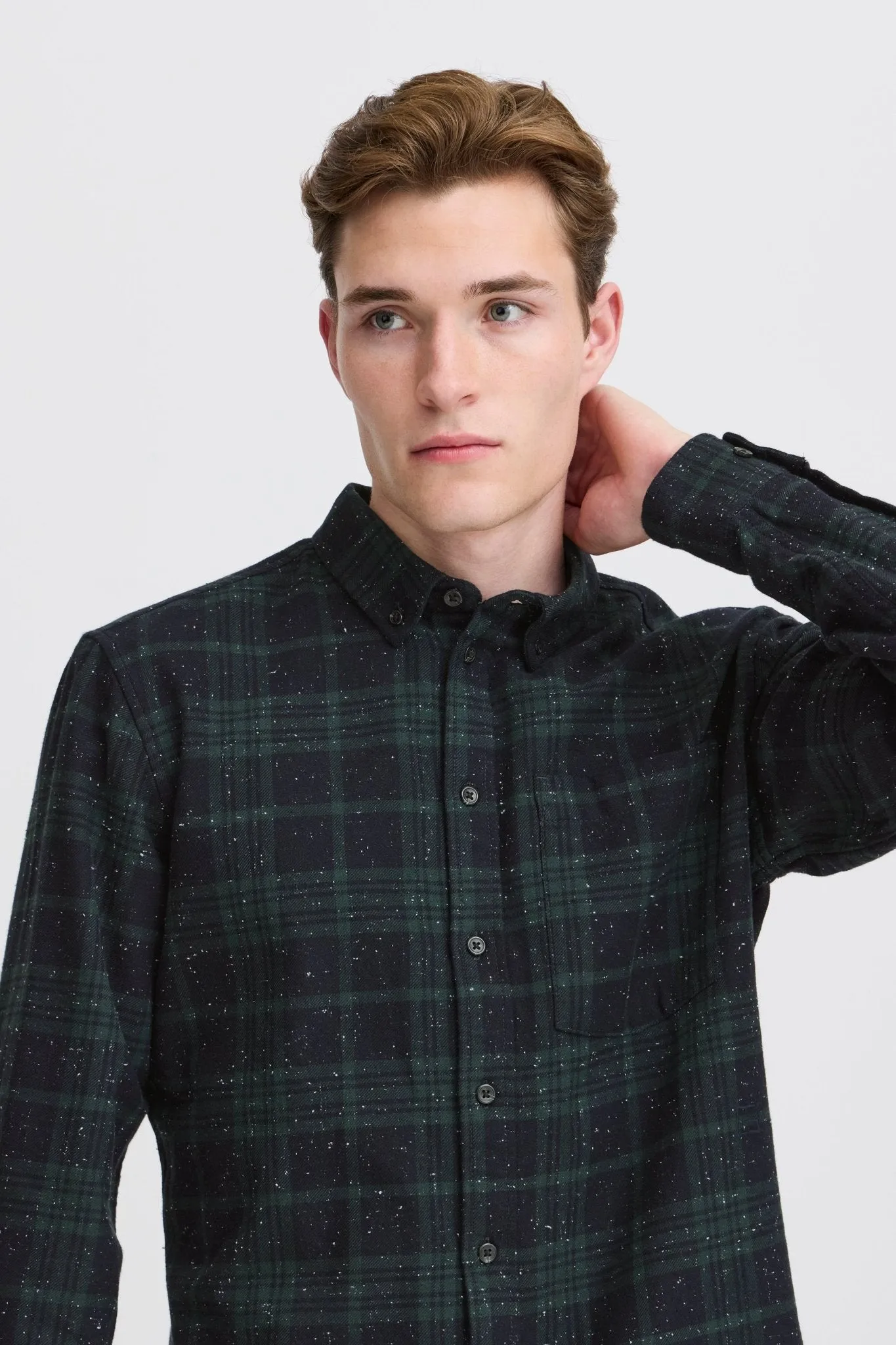 CASUAL FRIDAY - CFANTON LS Checked Nep Yarn Shirt - 20505291