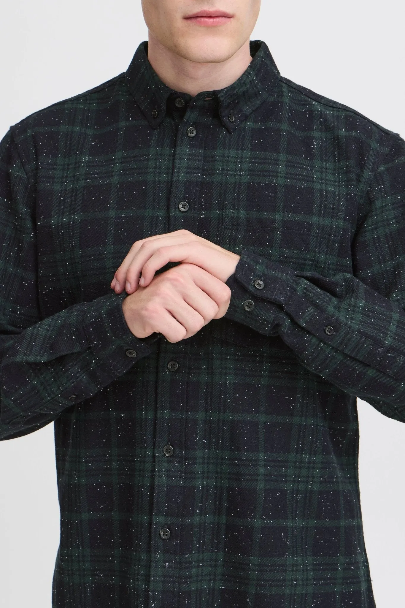 CASUAL FRIDAY - CFANTON LS Checked Nep Yarn Shirt - 20505291