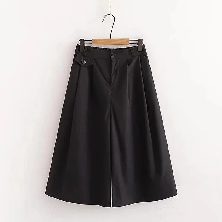 Chic Round Neck Print T-Shirt Casual Wide Leg Pants Two Piece Set