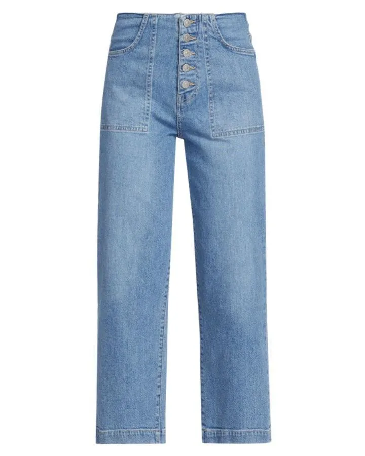 Crosbie Cropped Wide Leg Jeans Zephyr