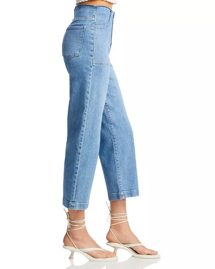 Crosbie Cropped Wide Leg Jeans Zephyr