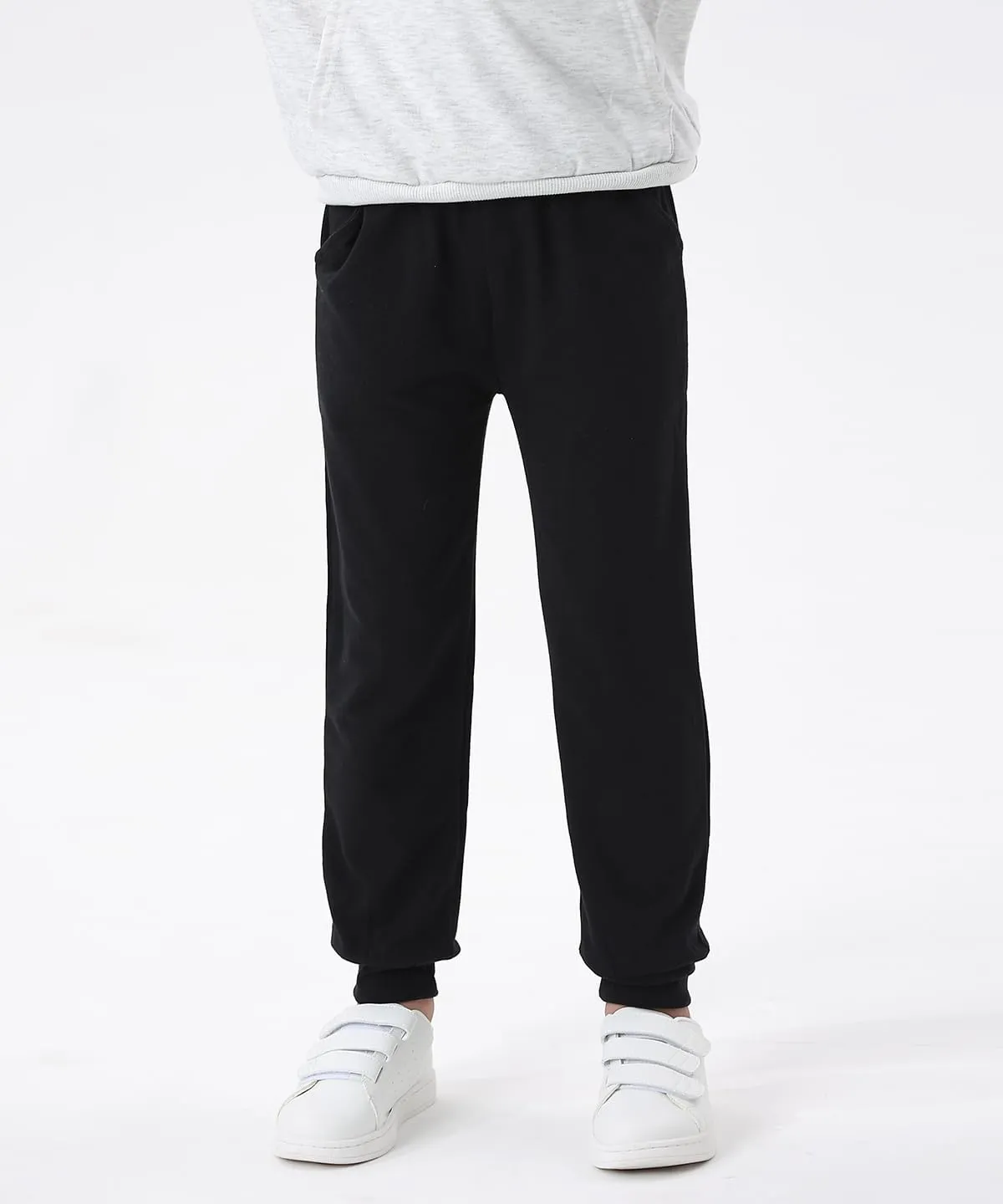 GFQLONG Toddler Boys 2 Pack Cotton Active Jogger Sweatpants,Kids Casual Athletic Solid Pocket Pull On Pants