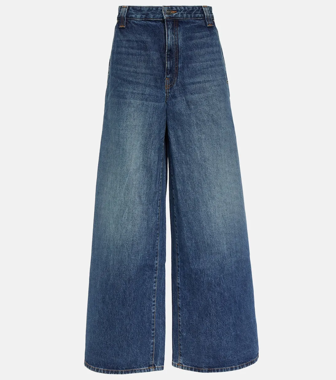 Jacob High Waist Wide Leg Khaite Jeans, Blue