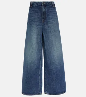 Jacob High Waist Wide Leg Khaite Jeans, Blue