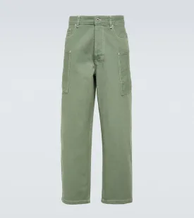 Kenzo Low Rise Wide Leg Jeans, Green