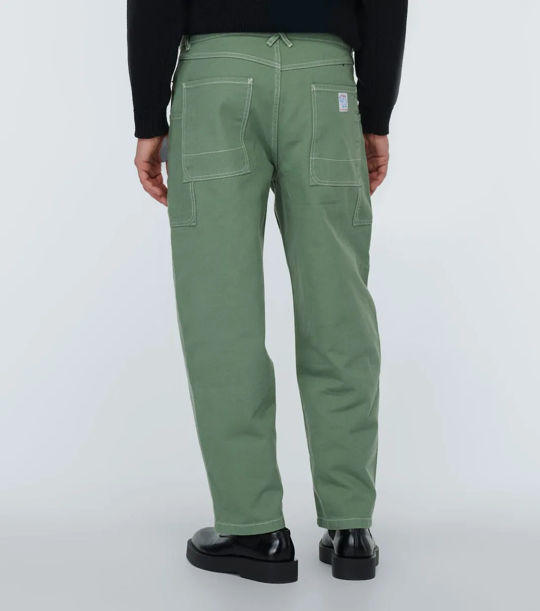Kenzo Low Rise Wide Leg Jeans, Green