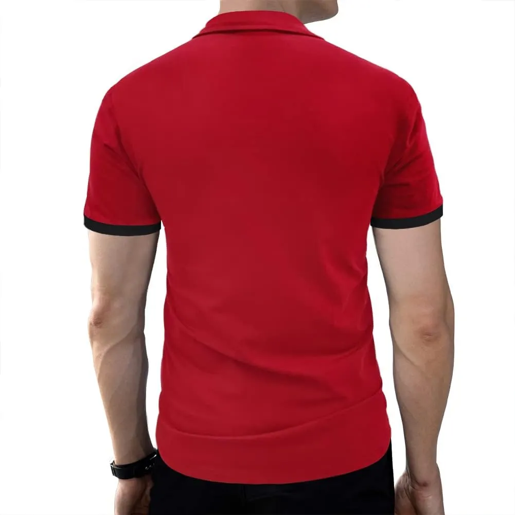 LOGEEYAR Men Polo Shirt Slim Fit Short Sleeve Cotton Golf Shirt Solid Performance Casual T-Shirts