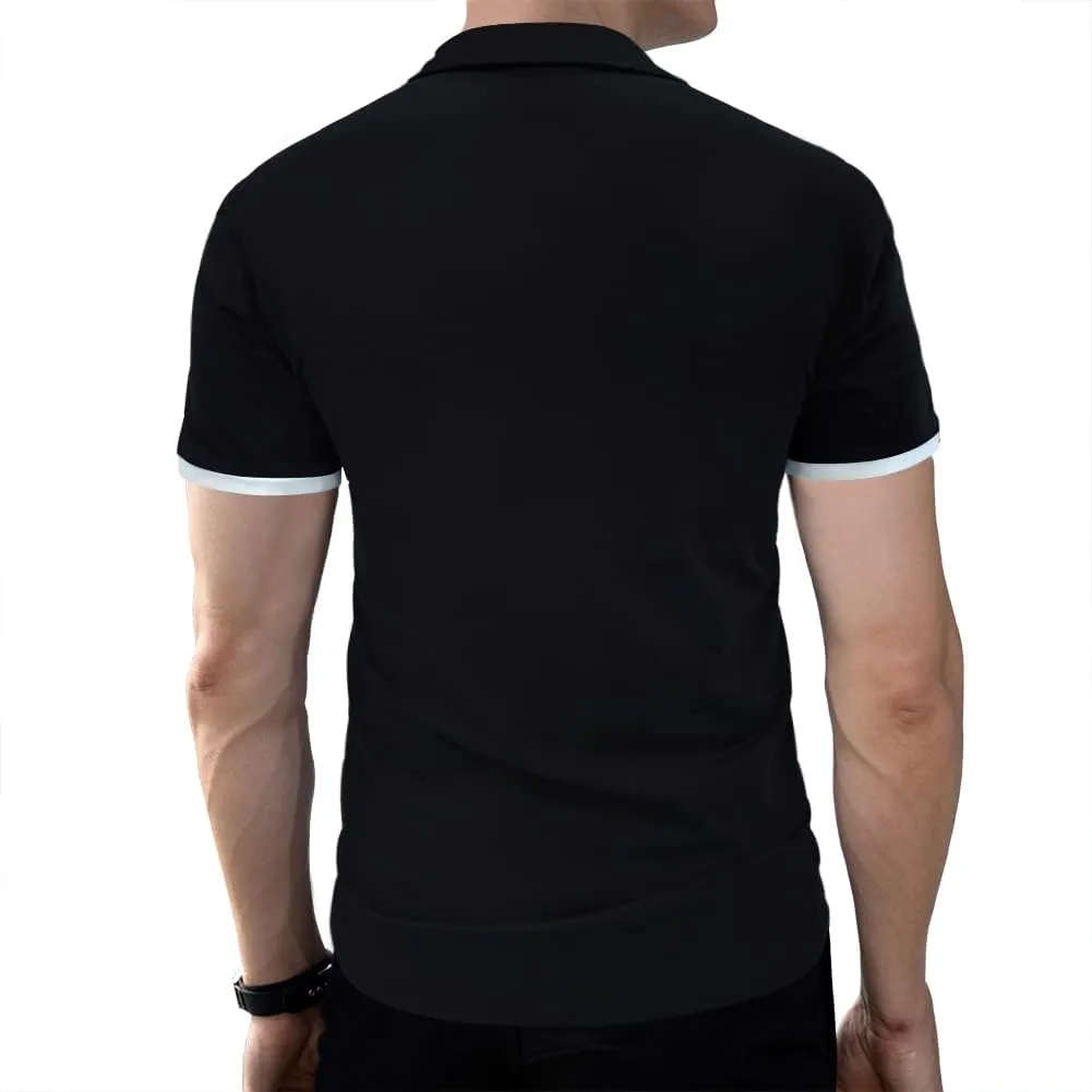 LOGEEYAR Men Polo Shirt Slim Fit Short Sleeve Cotton Golf Shirt Solid Performance Casual T-Shirts