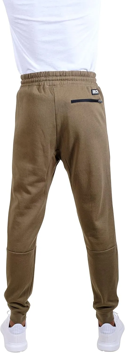 Men's Fleece Jogger Pants Active Zipper Pocket Sweatpants