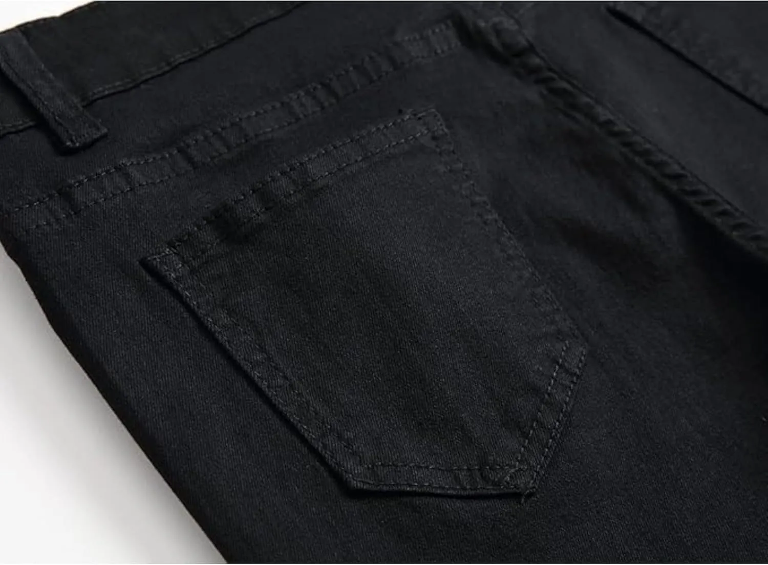 Men's Ripped Skinny Stretch Jeans Vintage Distressed Straight Leg Denim Pants Regular Fit Destroyed Jean Trousers