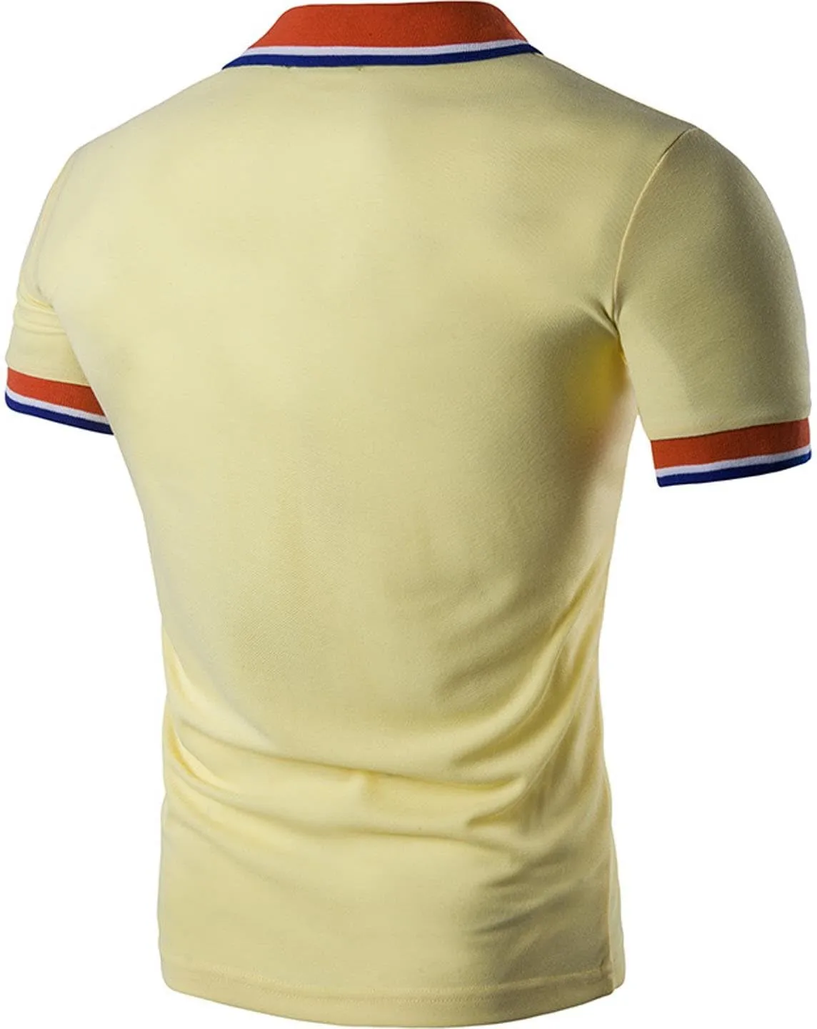 Mens Slim Fit Casual Denim Stitching Pocket Polo Shirt Short Sleeve T-Shirt Tops JZA008