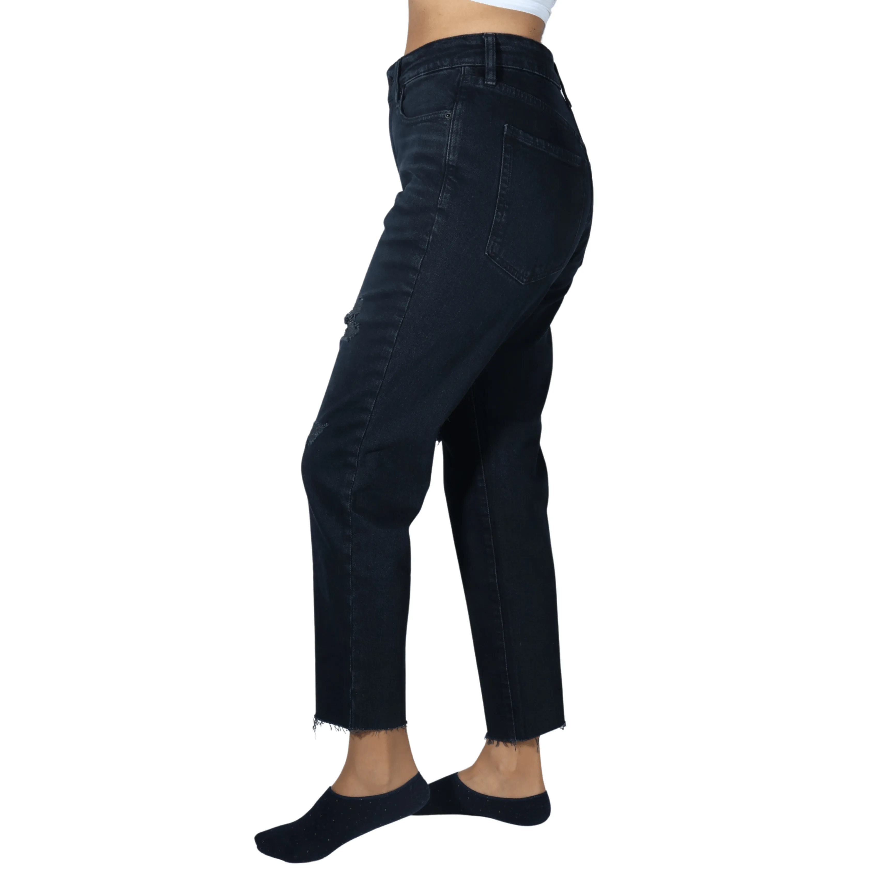 OLD NAVY - Ripped Straight High Rise Jeans