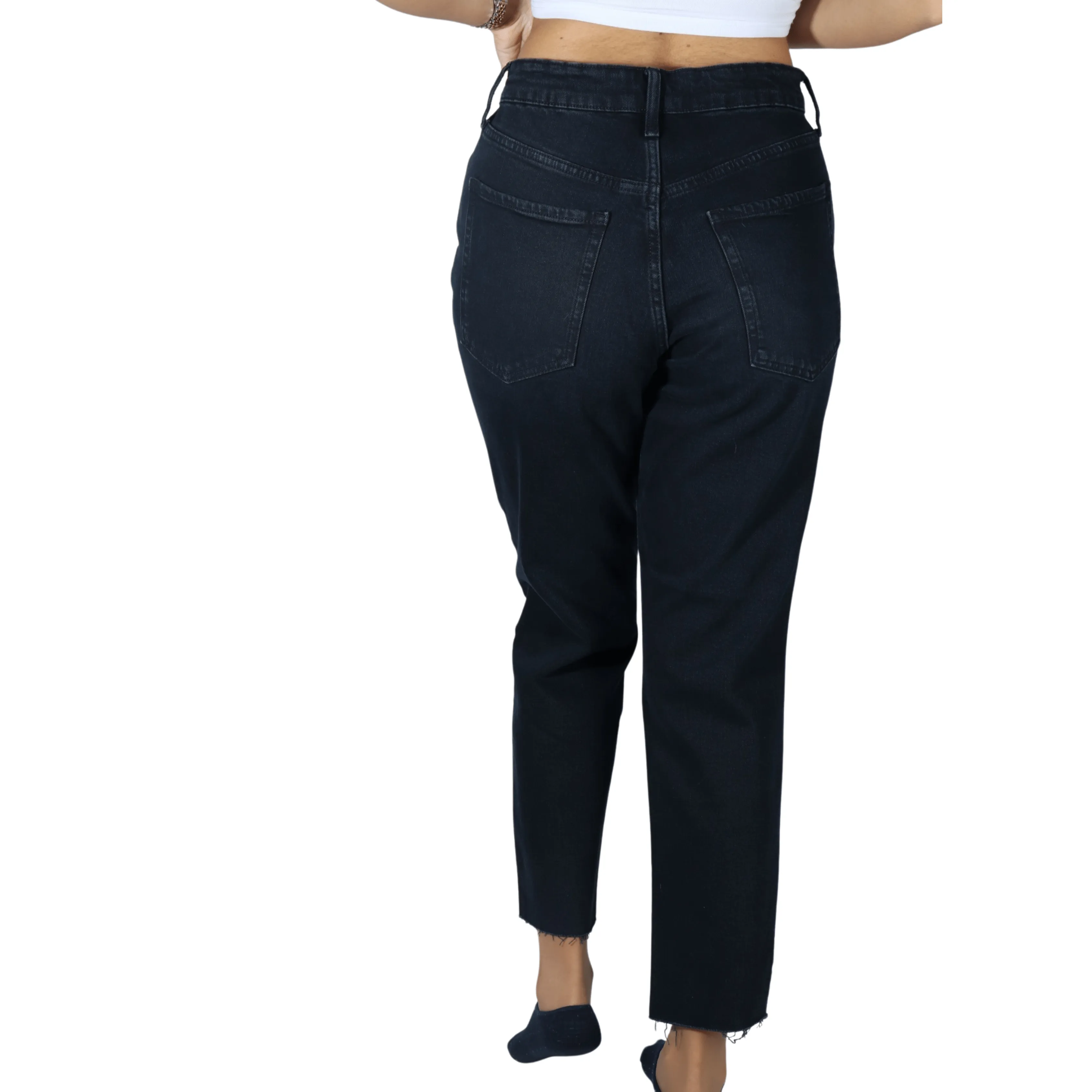 OLD NAVY - Ripped Straight High Rise Jeans