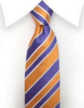 Orange and Purple Striped Tie