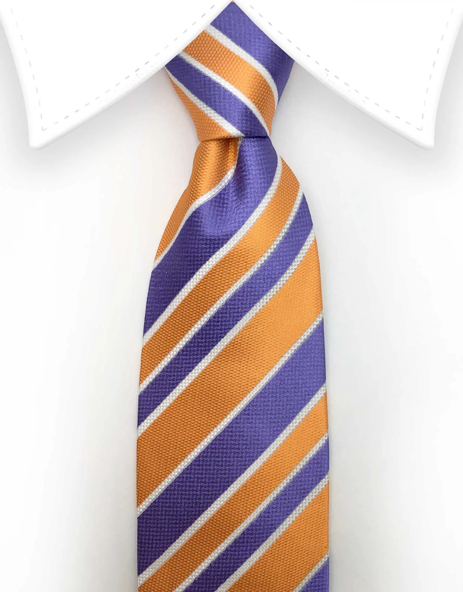 Orange and Purple Striped Tie