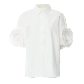 Pre Order:  3D Flower Sleeve Blouse