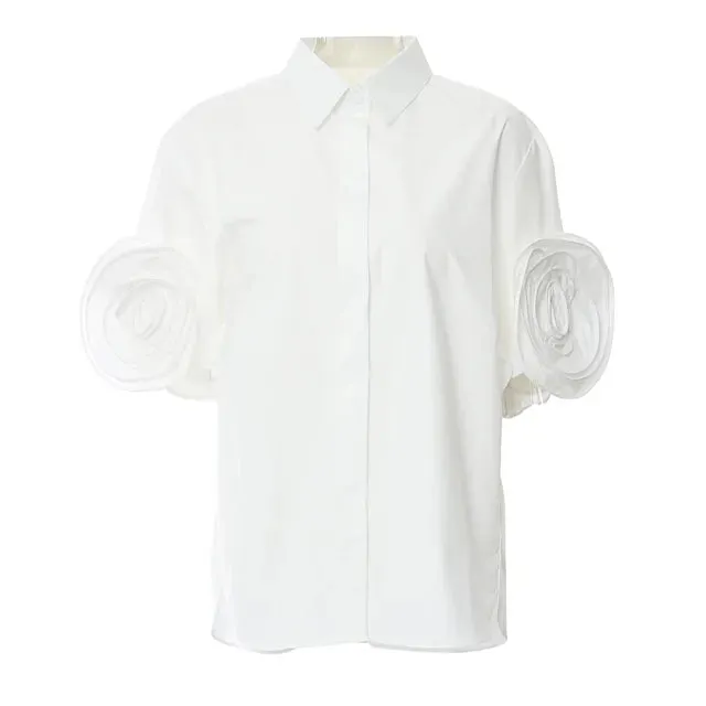 Pre Order:  3D Flower Sleeve Blouse