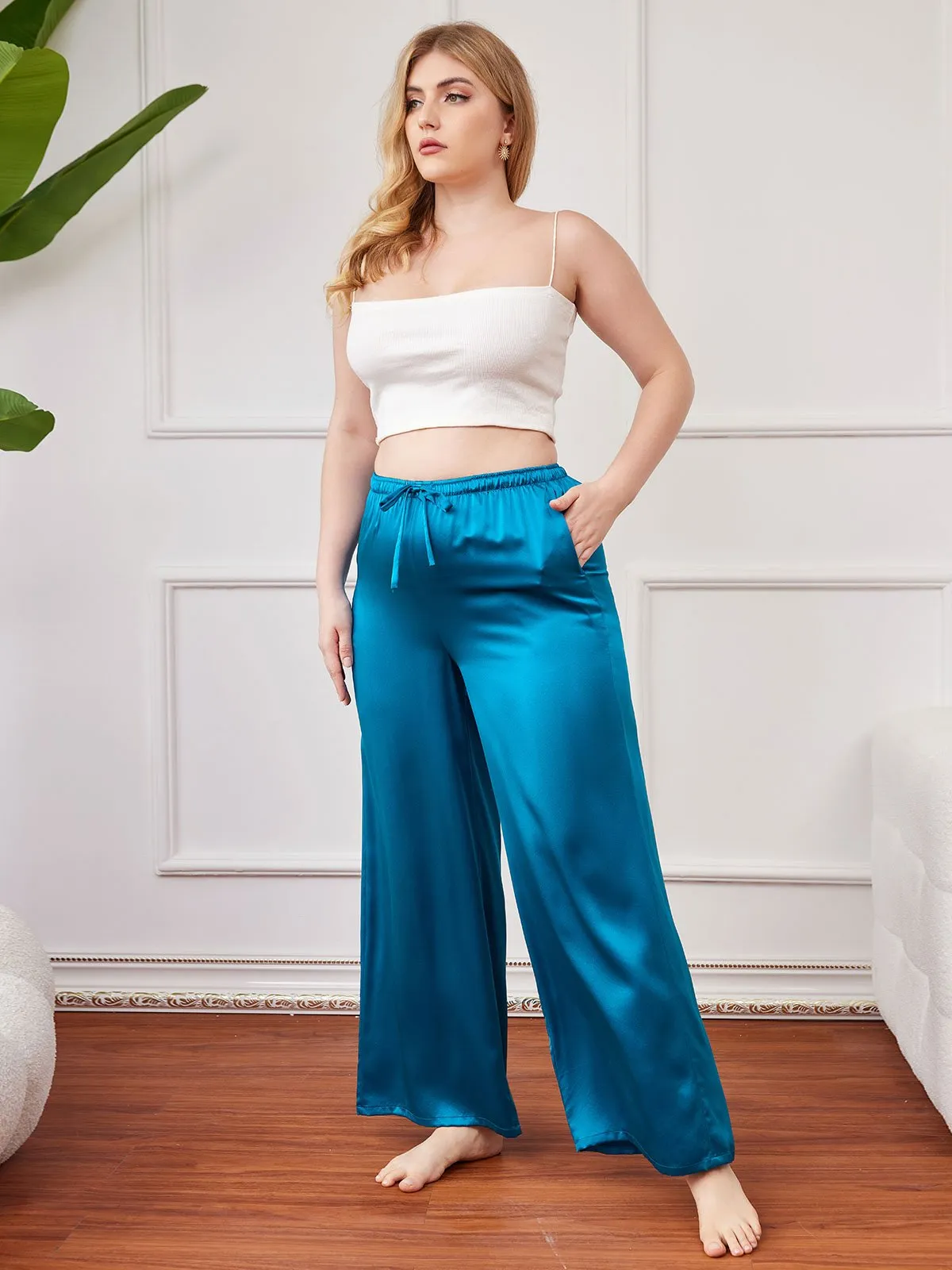 Pure Silk Plus Size Casual Women’s Pants