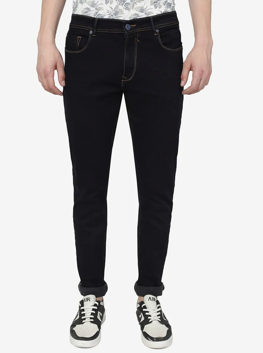 Raw Blue Striped Straight Fit Jeans | JadeBlue