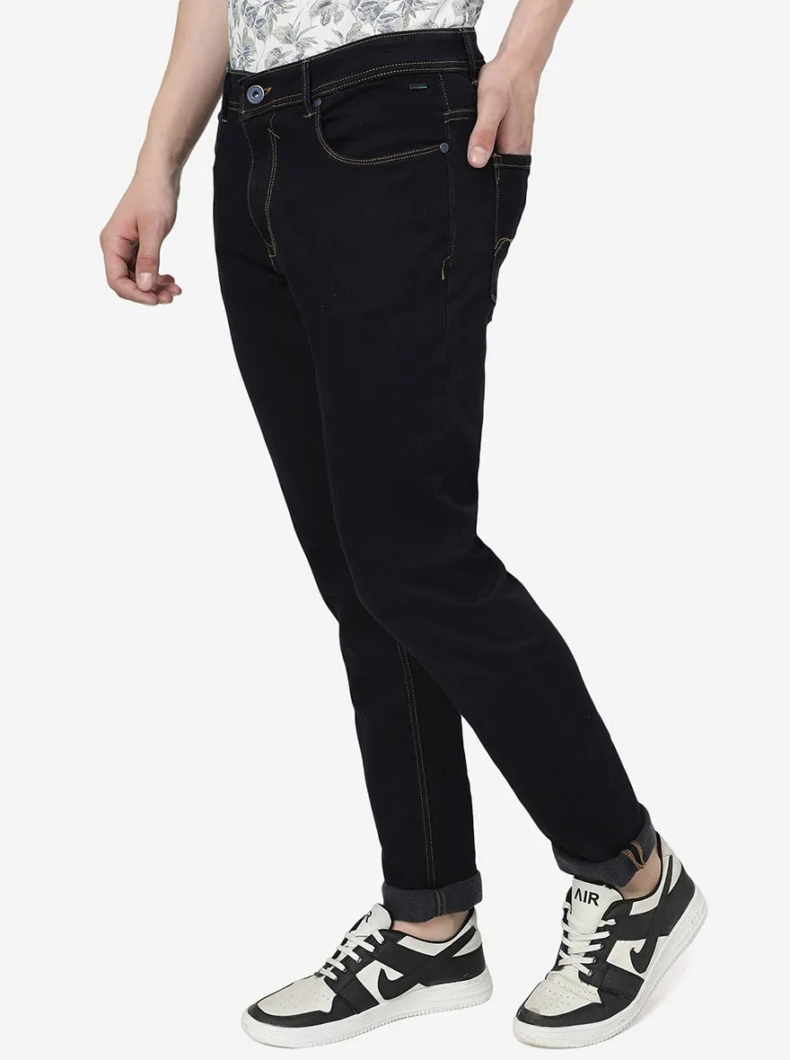 Raw Blue Striped Straight Fit Jeans | JadeBlue