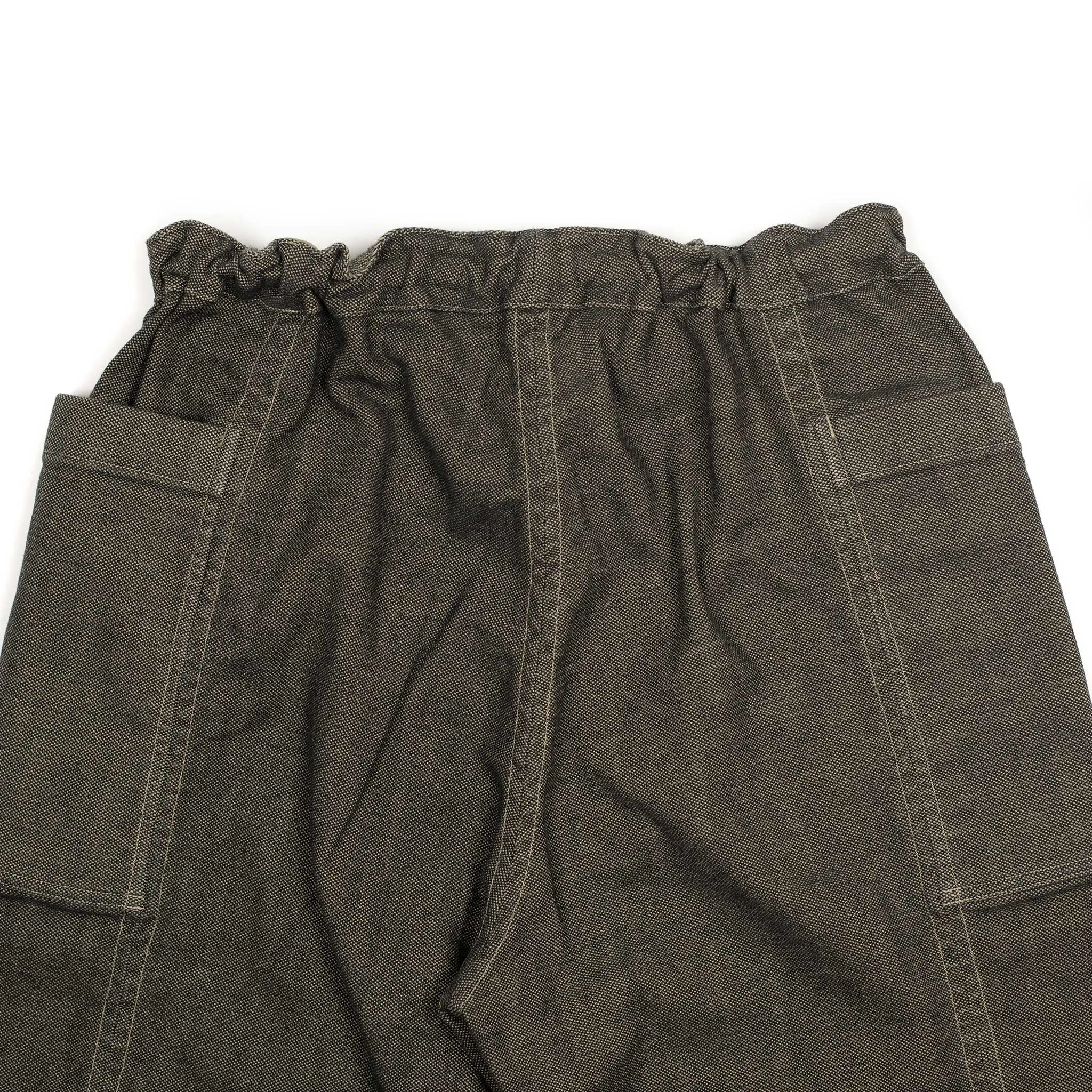 Reversible easy pants in khaki garment-dyed heavy cotton