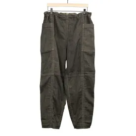 Reversible easy pants in khaki garment-dyed heavy cotton