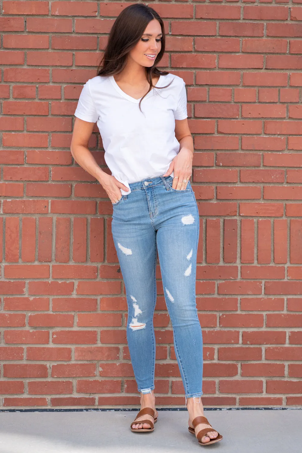 Subplot High Rise Ankle Skinny