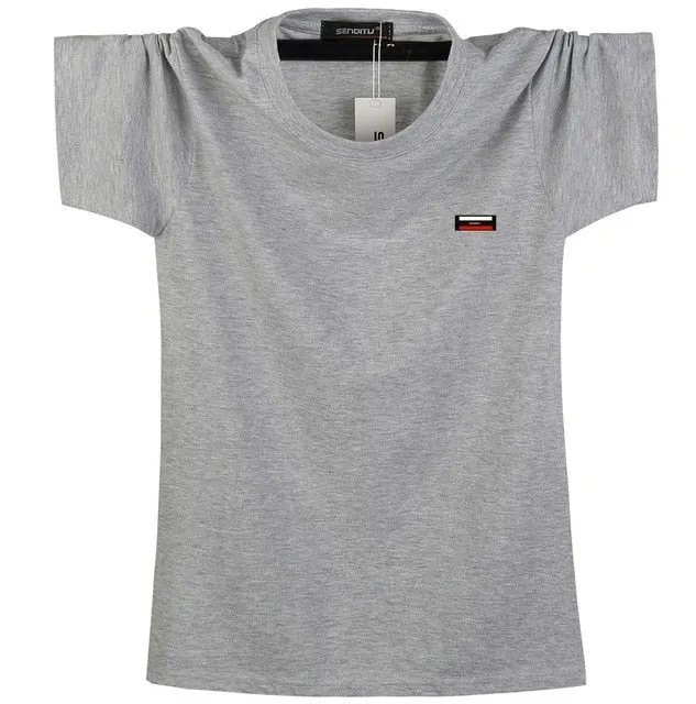 Summer 2020 Brand Clothing 5 Colors Men's T Shirt Men Fashion Tshirts Fitness Casual Top Tees Solid Pure Cotton Big Tall 5xl 6xl