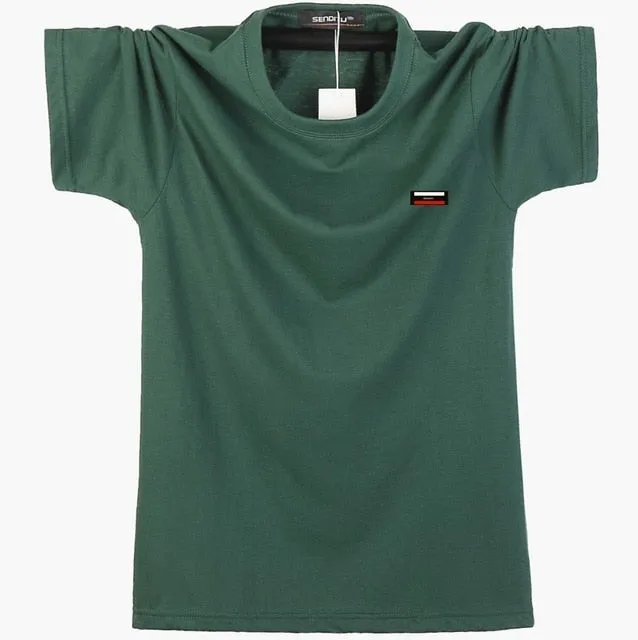 Summer 2020 Brand Clothing 5 Colors Men's T Shirt Men Fashion Tshirts Fitness Casual Top Tees Solid Pure Cotton Big Tall 5xl 6xl