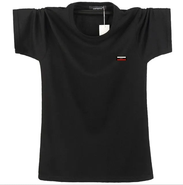 Summer 2020 Brand Clothing 5 Colors Men's T Shirt Men Fashion Tshirts Fitness Casual Top Tees Solid Pure Cotton Big Tall 5xl 6xl