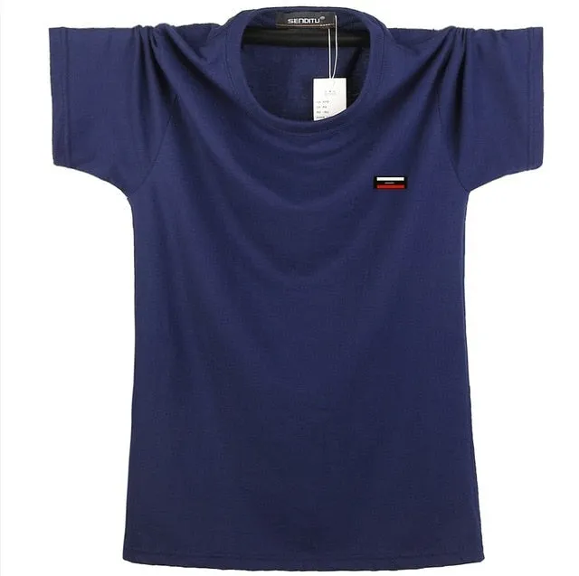 Summer 2020 Brand Clothing 5 Colors Men's T Shirt Men Fashion Tshirts Fitness Casual Top Tees Solid Pure Cotton Big Tall 5xl 6xl