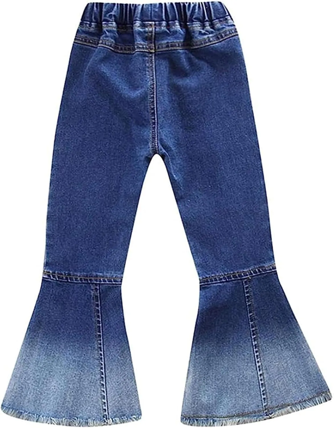 Toddler Baby Girl Flared Jeans Ripped Trousers Bell-Bottom Denim Pants Kids Vintage Jeans Child Flared Pants