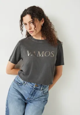 Vamos Crew Neck Graphic Printed T-Shirt